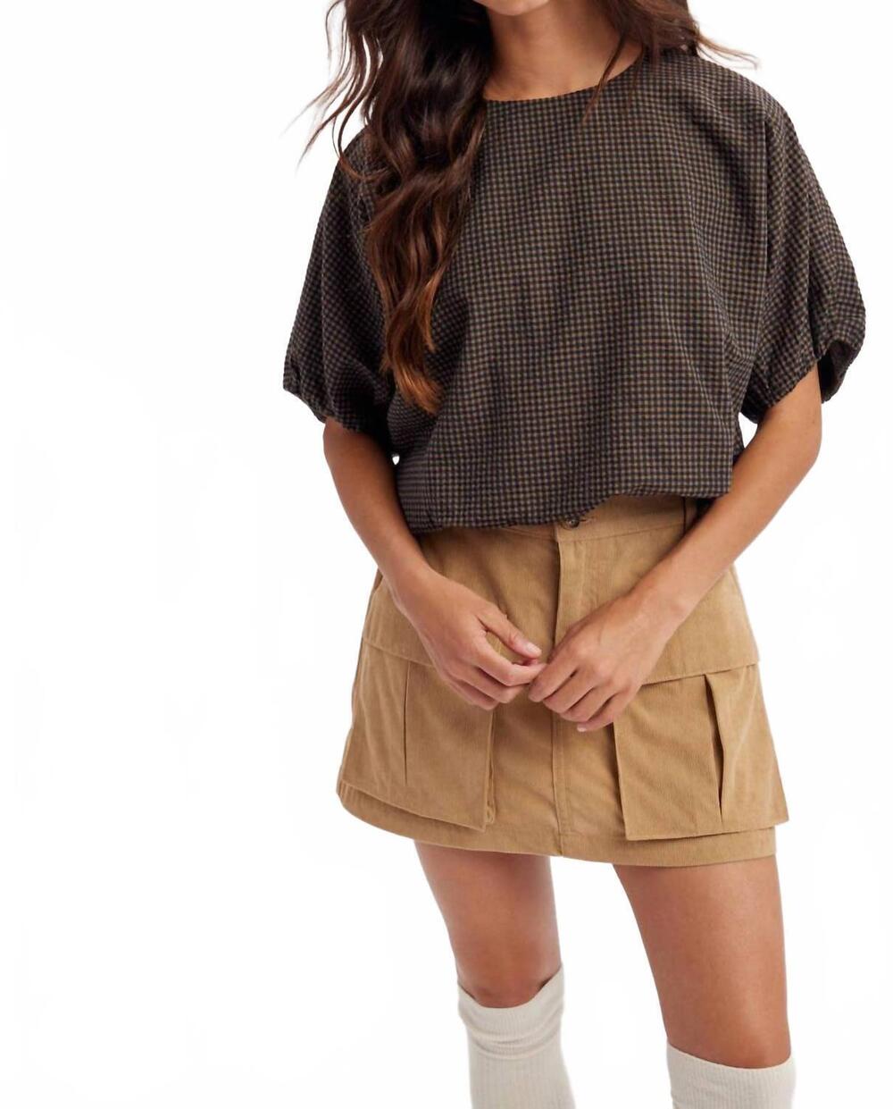 NEW WISHLIST women's the campbell top in brown